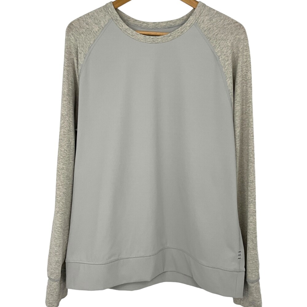 Lululemon Ball Sport Tee Shirt Silver Spoon Gray Mens M / L ? Long Sleeve Raglan